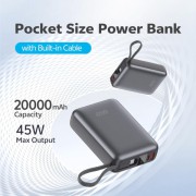QCY PB20A 20000mAh 45W PD Fast Charging Mini Power bank