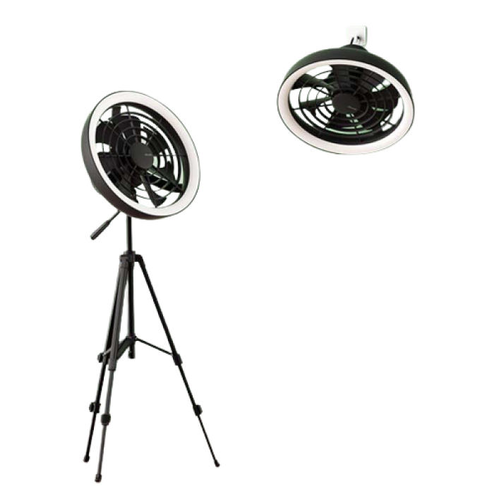 JISULIFE FA17 Outdoor LED Ceiling Fan With Long Tripod Stand