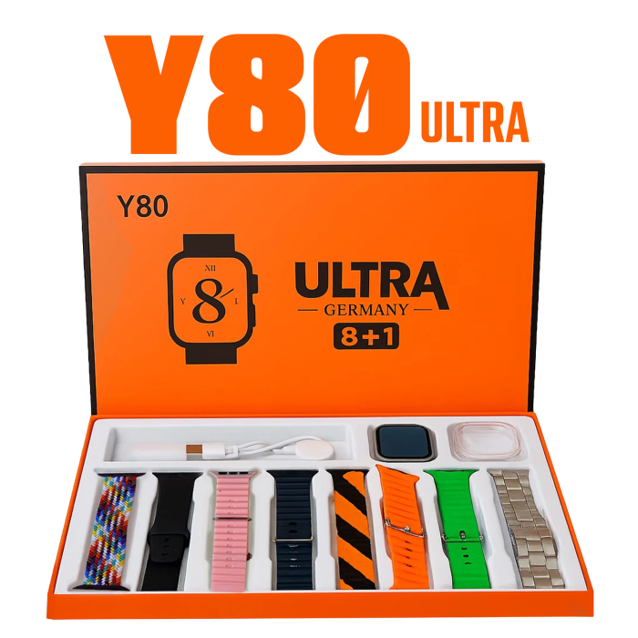 Y80 Ultra Smartwatch with 8 Strap (Free Delivery)