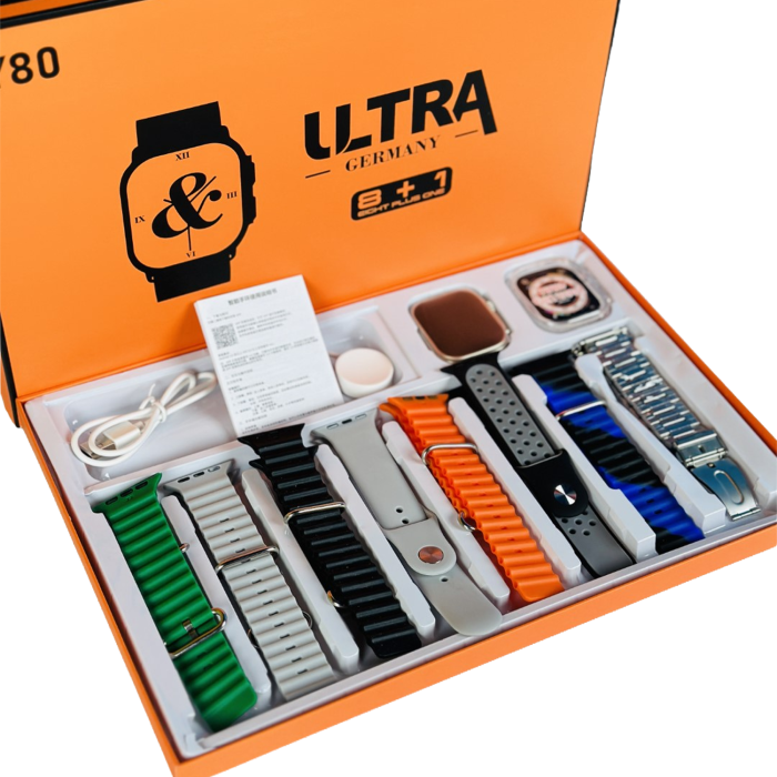 Y80 Ultra Smartwatch with 8 Strap (Free Delivery)